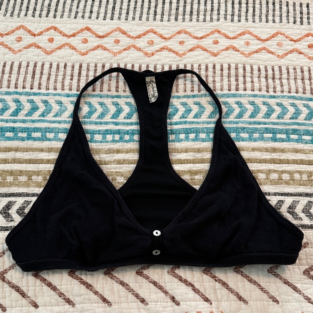 Women's free people Black Racerback Bralette - size L